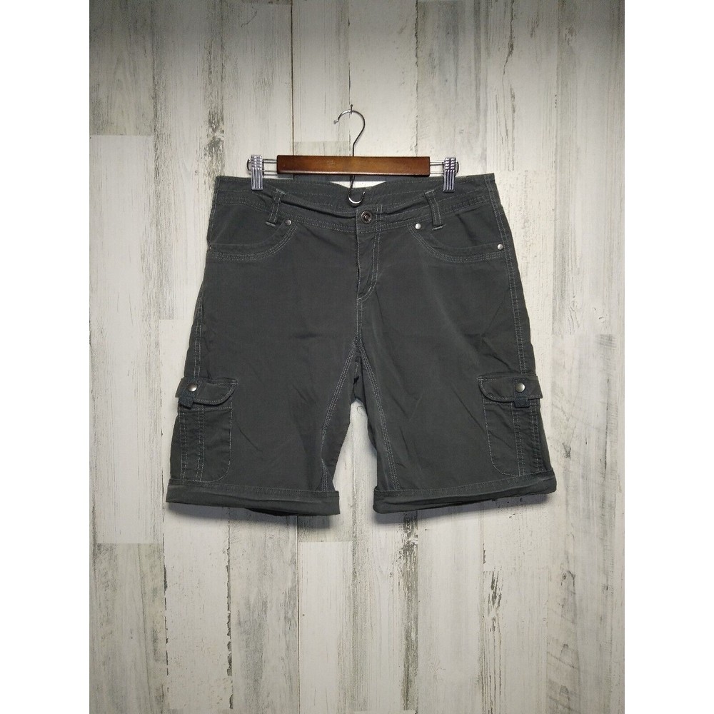 Kuhl Shorts Women’s Size 12 Outdoors Gray Casual Cargo Pockets Hiking